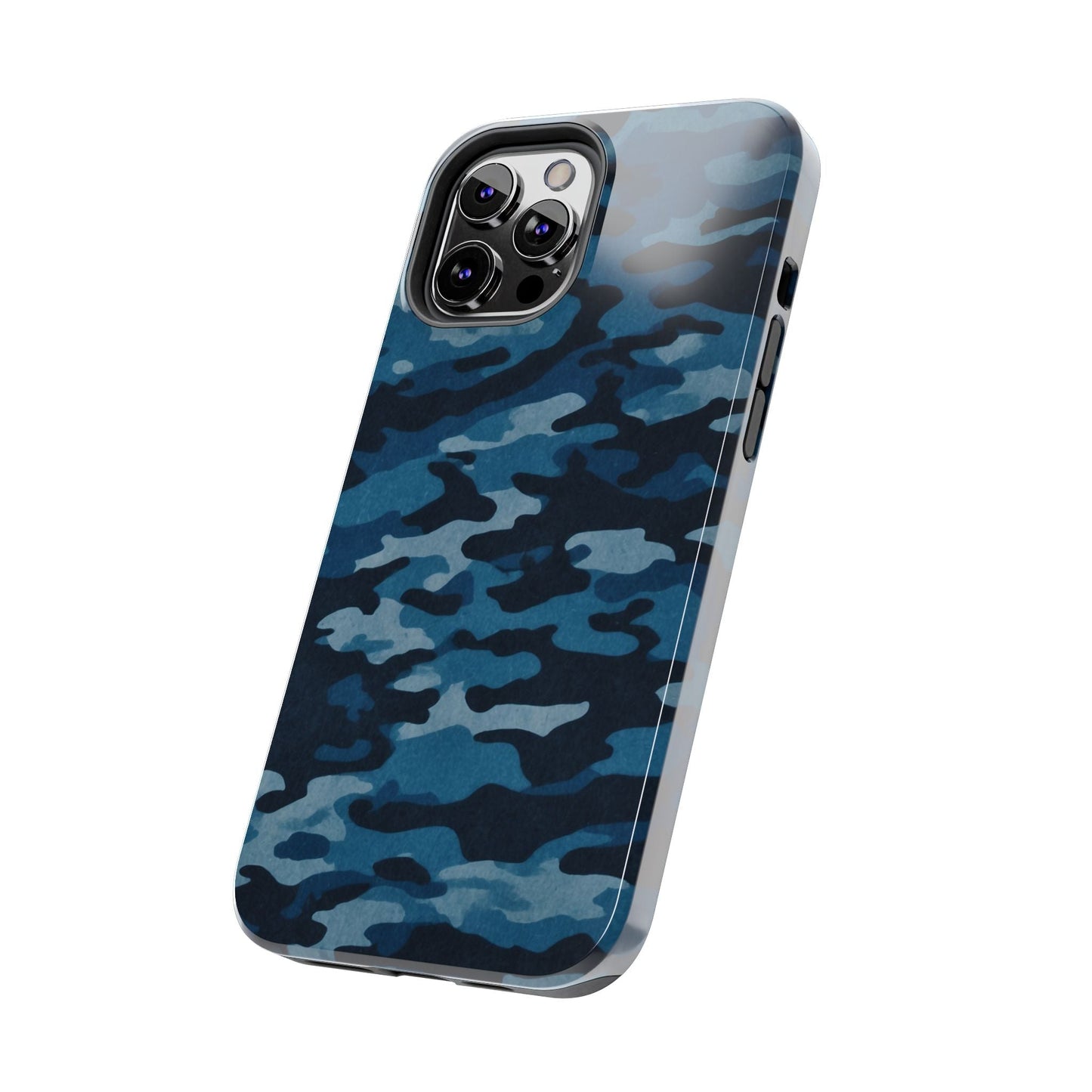 Dark Blue Camouflage – Stylish and Durable iPhone Case for Everyday Use - BOGO Cases