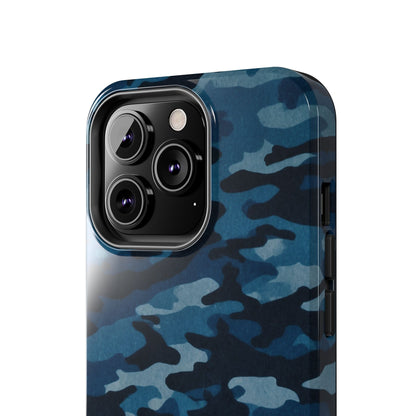 Dark Blue Camouflage – Stylish and Durable iPhone Case for Everyday Use - BOGO Cases