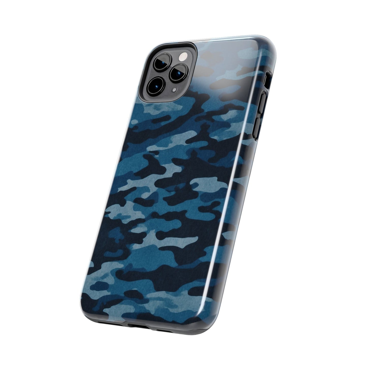 Dark Blue Camouflage – Stylish and Durable iPhone Case for Everyday Use - BOGO Cases