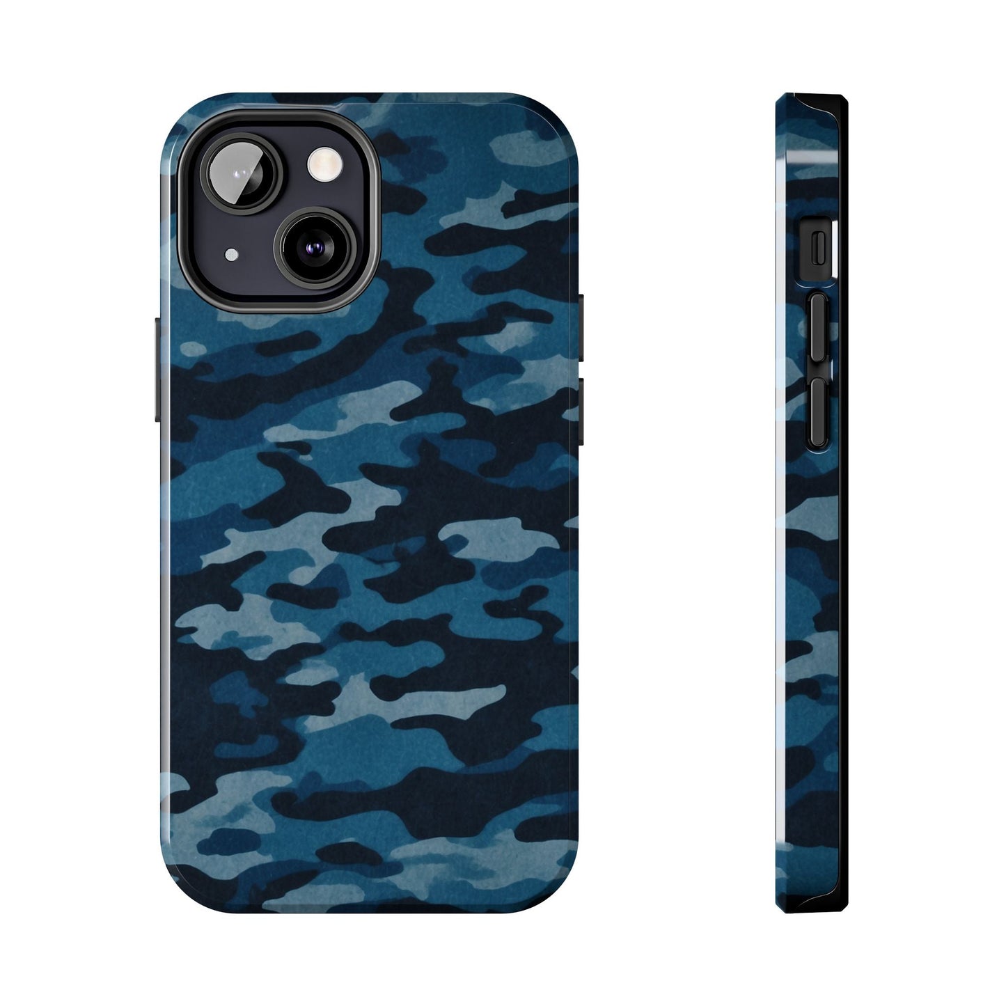 Dark Blue Camouflage – Stylish and Durable iPhone Case for Everyday Use - BOGO Cases