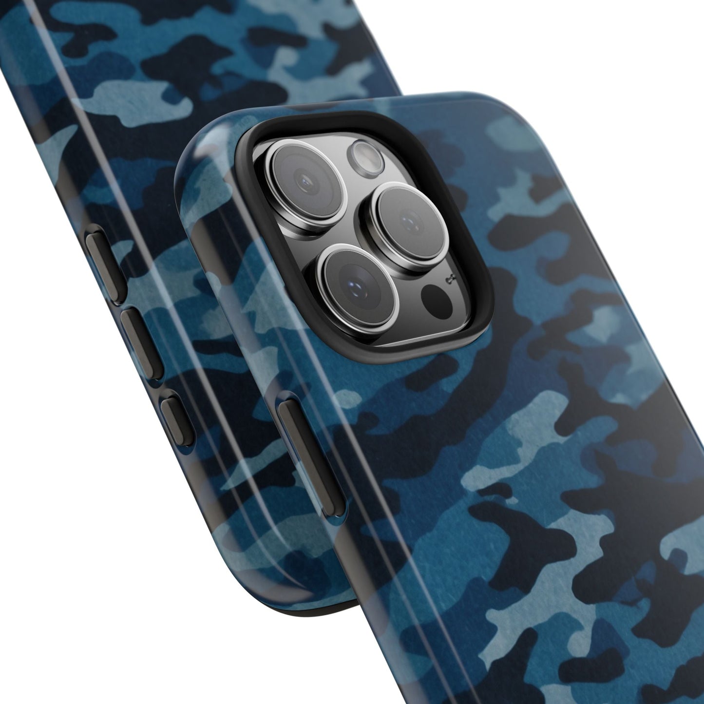 Dark Blue Camouflage – Stylish and Durable iPhone Case for Everyday Use - BOGO Cases