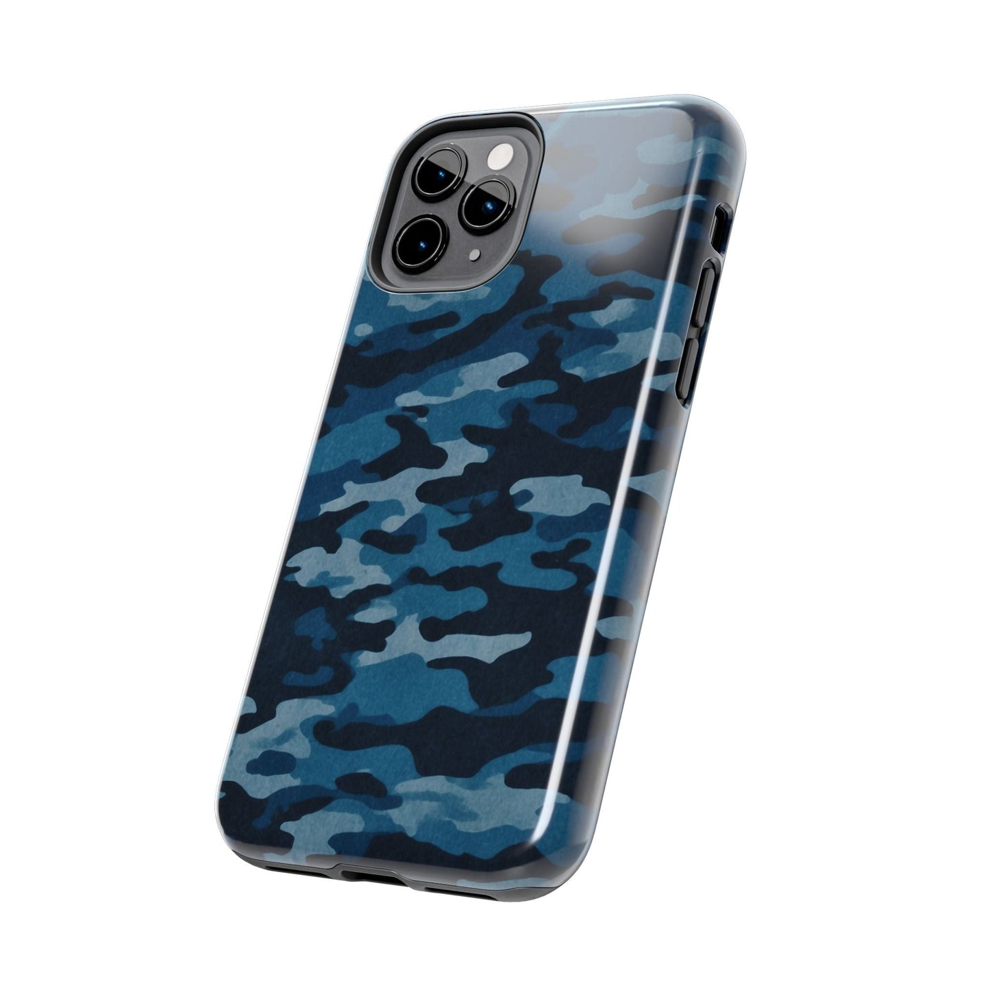 Dark Blue Camouflage – Stylish and Durable iPhone Case for Everyday Use - BOGO Cases