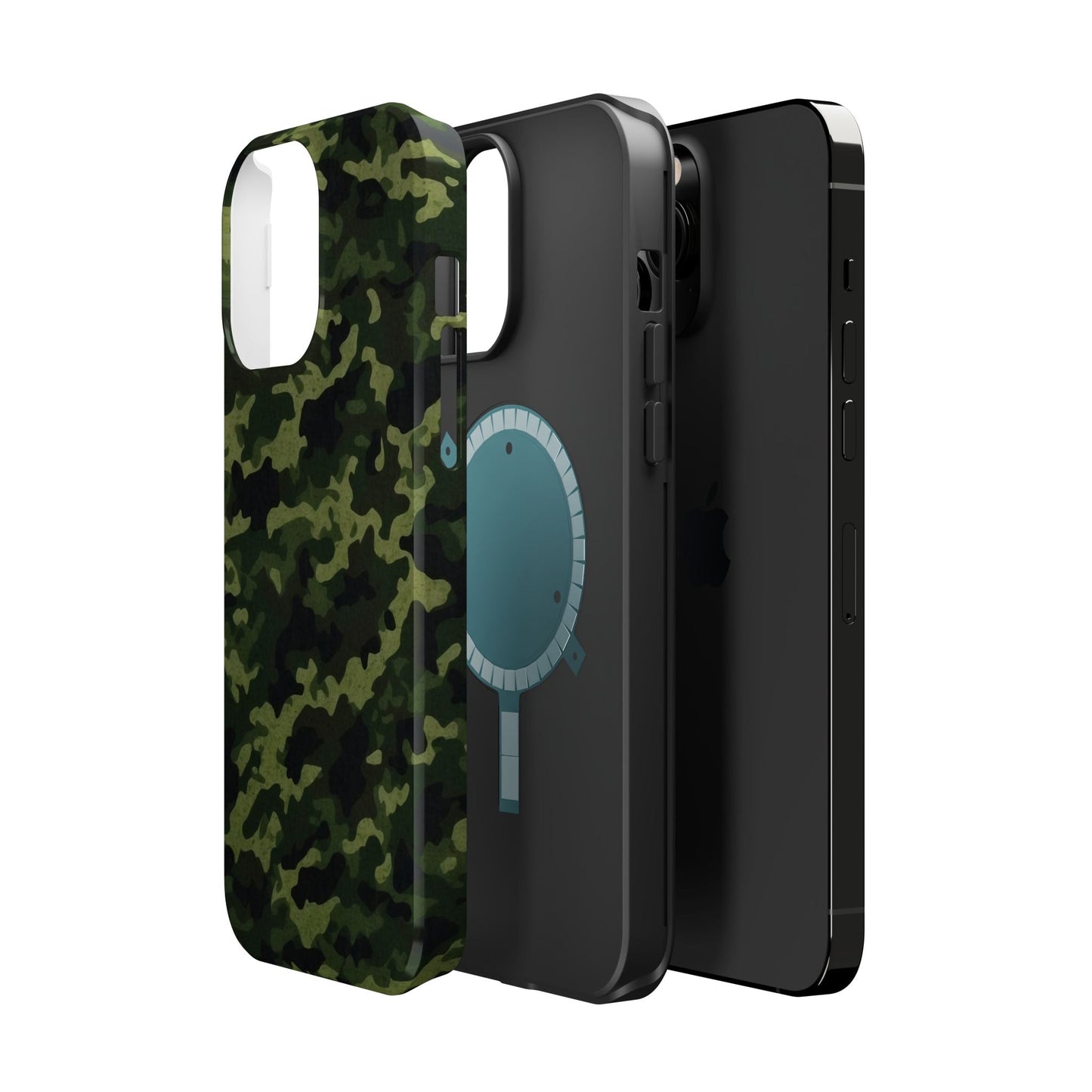 Dark Green Camouflage – MagSafe iPhone Case, Slim and Drop - Resistant - BOGO Cases