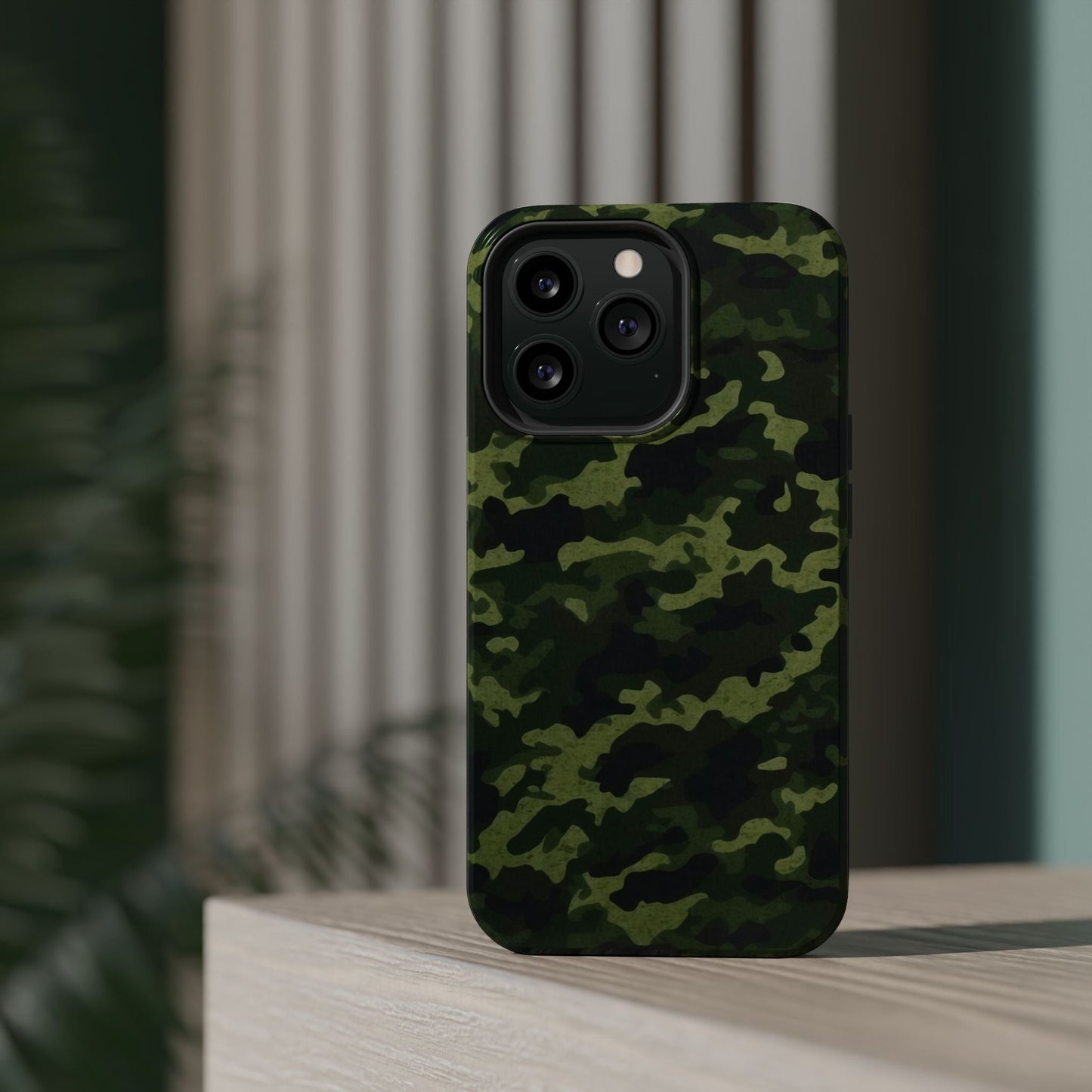 Dark Green Camouflage – MagSafe iPhone Case, Slim and Drop - Resistant - BOGO Cases