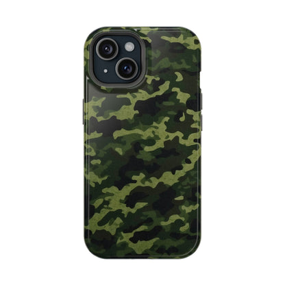 Dark Green Camouflage – MagSafe iPhone Case, Slim and Drop - Resistant - BOGO Cases