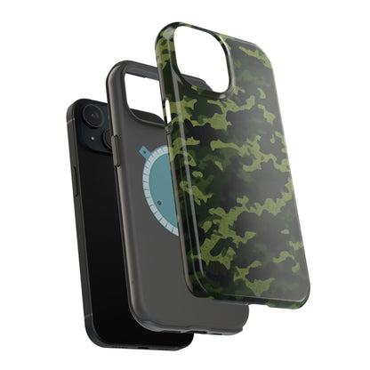 Dark Green Camouflage – MagSafe iPhone Case, Slim and Drop - Resistant - BOGO Cases