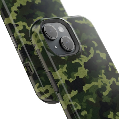 Dark Green Camouflage – MagSafe iPhone Case, Slim and Drop - Resistant - BOGO Cases