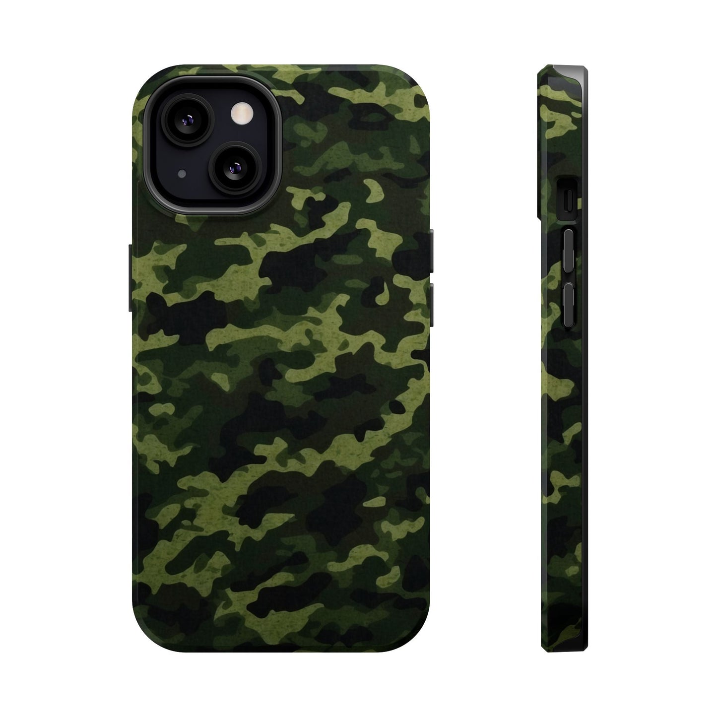 Dark Green Camouflage – MagSafe iPhone Case, Slim and Drop - Resistant - BOGO Cases