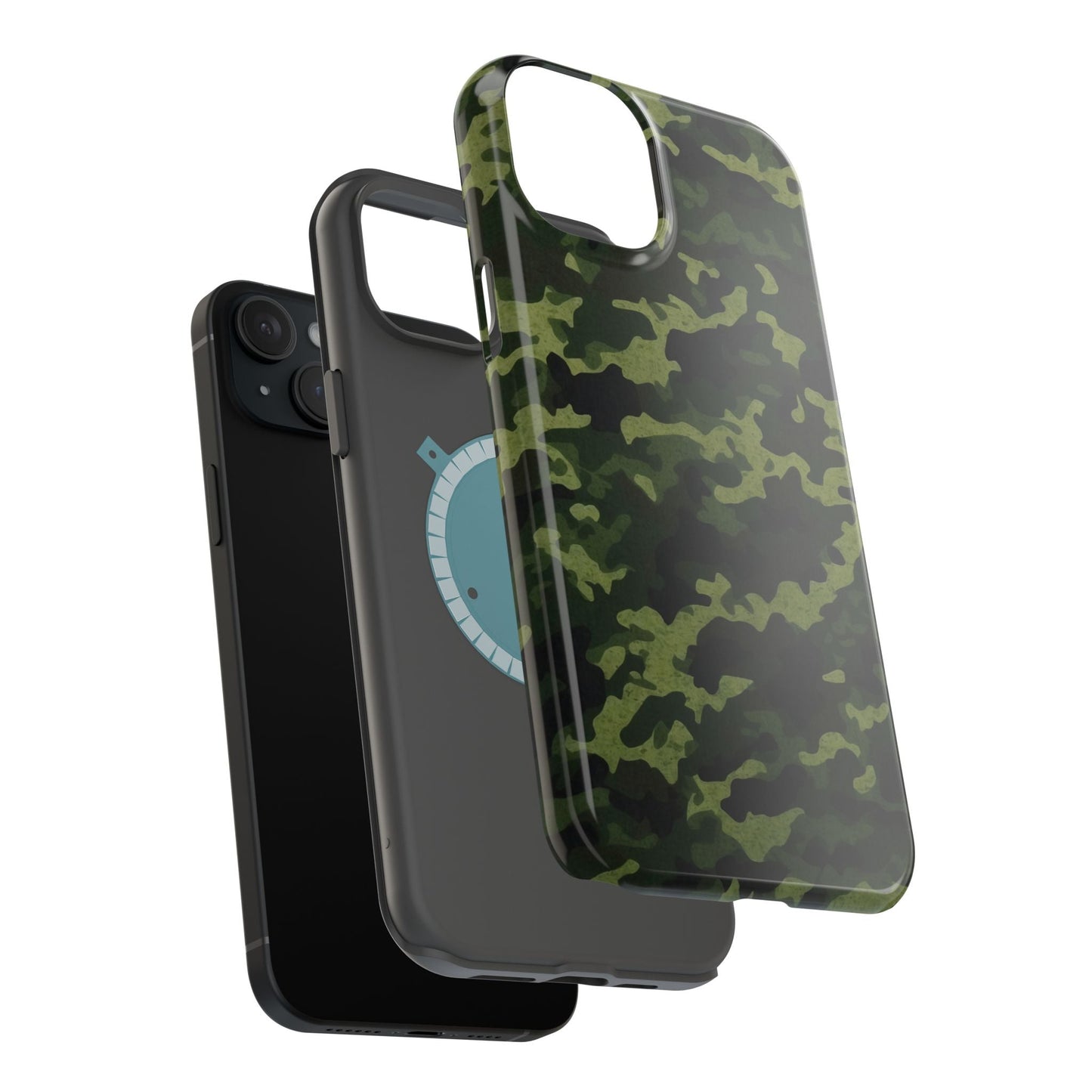 Dark Green Camouflage – MagSafe iPhone Case, Slim and Drop - Resistant - BOGO Cases