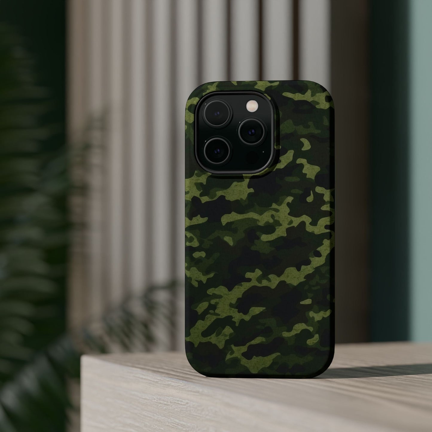 Dark Green Camouflage – MagSafe iPhone Case, Slim and Drop - Resistant - BOGO Cases