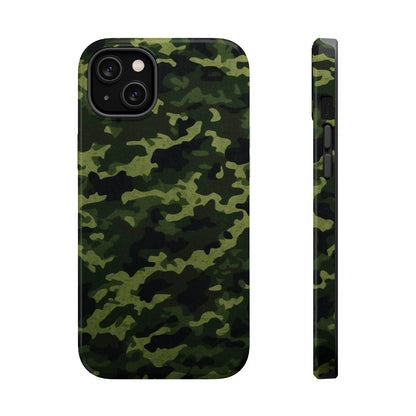 Dark Green Camouflage – MagSafe iPhone Case, Slim and Drop - Resistant - BOGO Cases