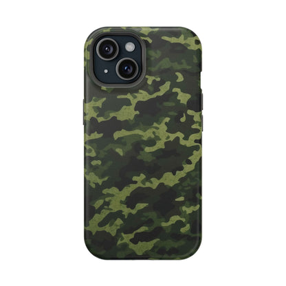 Dark Green Camouflage – MagSafe iPhone Case, Slim and Drop - Resistant - BOGO Cases