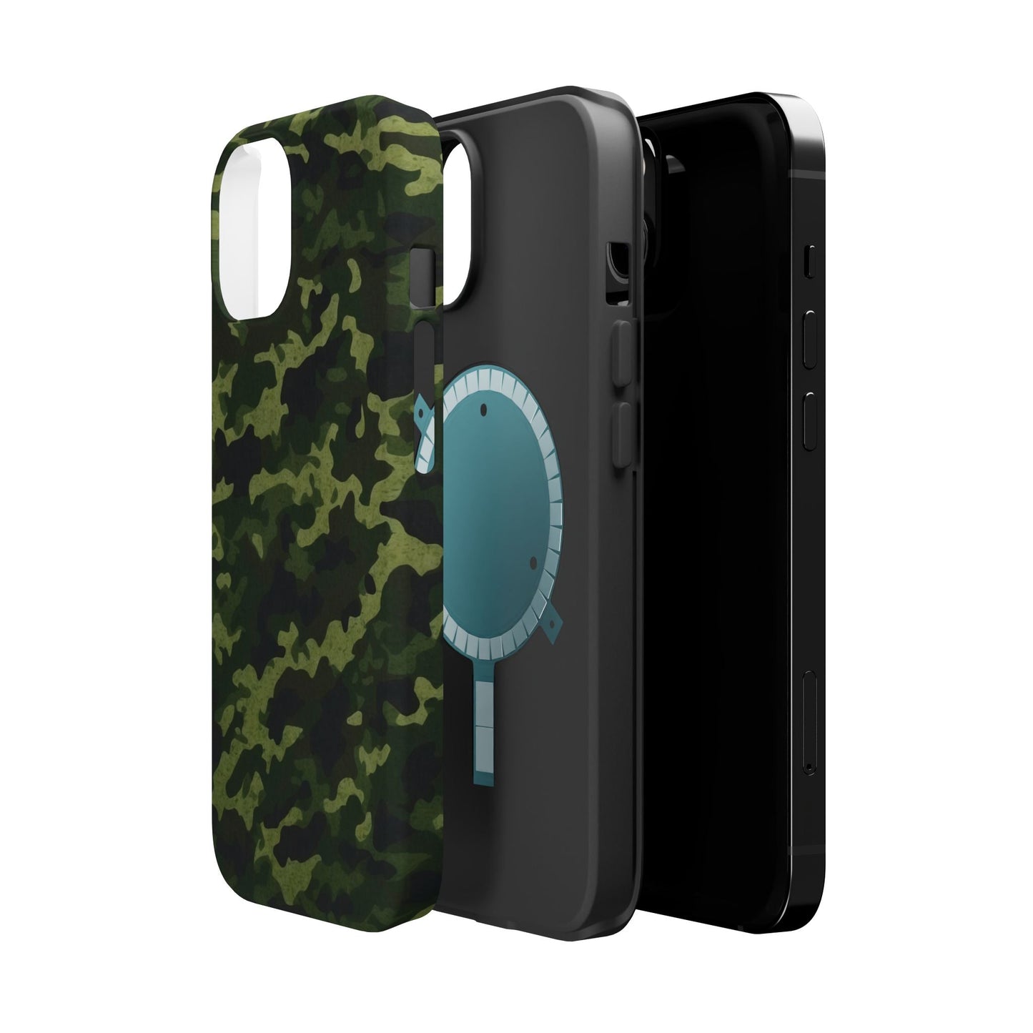 Dark Green Camouflage – MagSafe iPhone Case, Slim and Drop - Resistant - BOGO Cases