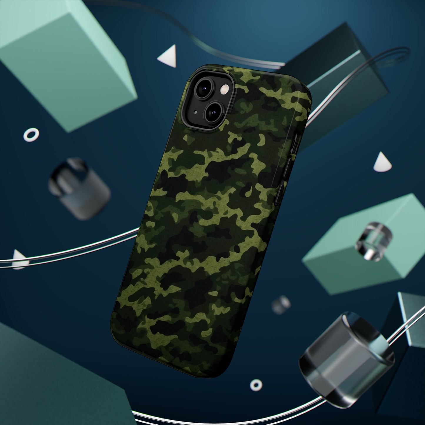 Dark Green Camouflage – MagSafe iPhone Case, Slim and Drop - Resistant - BOGO Cases