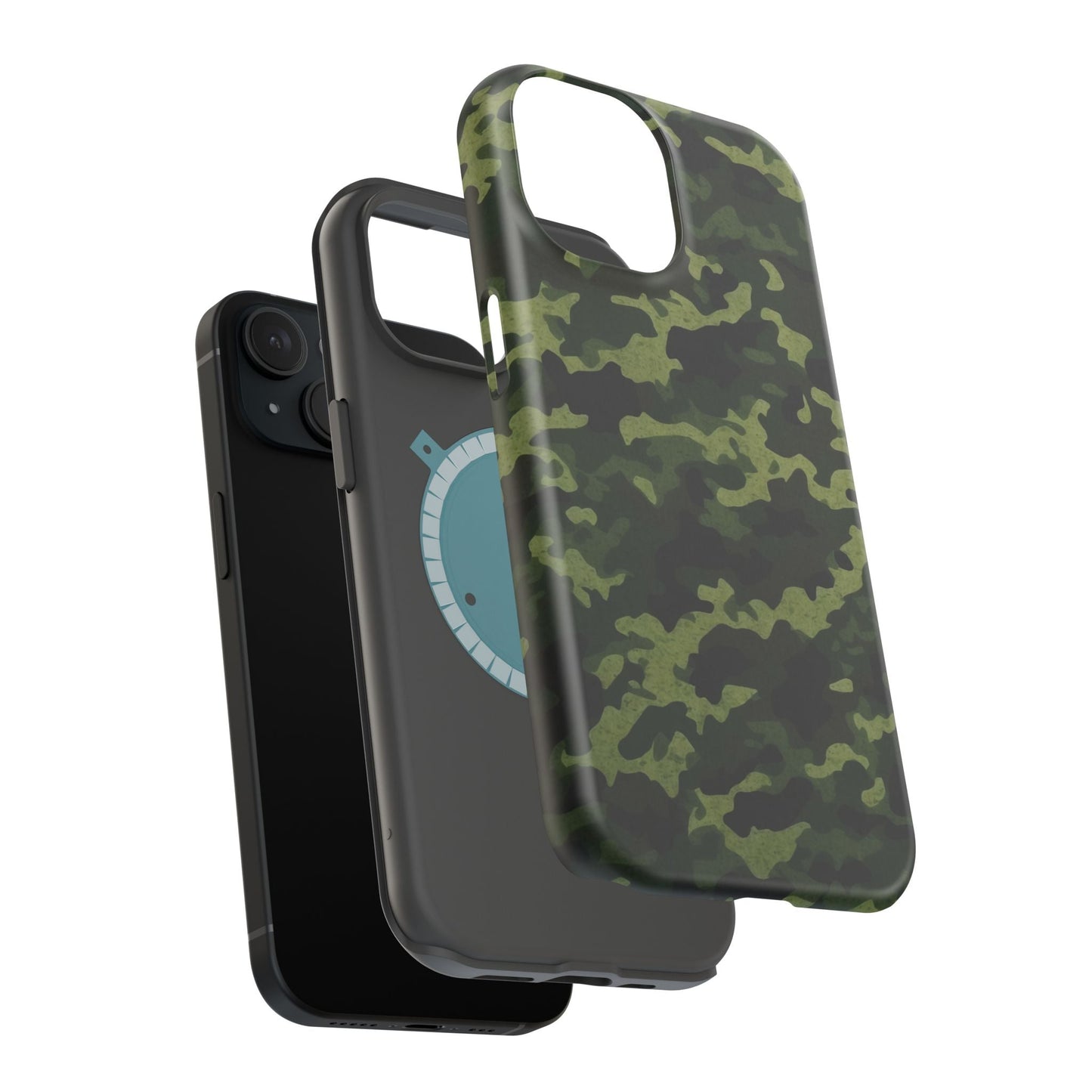 Dark Green Camouflage – MagSafe iPhone Case, Slim and Drop - Resistant - BOGO Cases