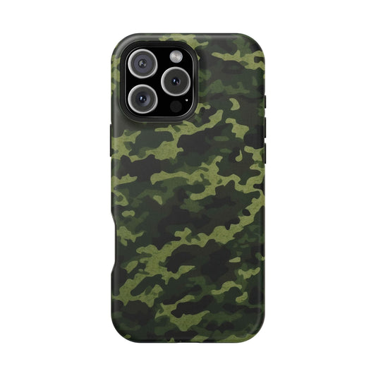Dark Green Camouflage – MagSafe iPhone Case, Slim and Drop - Resistant - BOGO Cases
