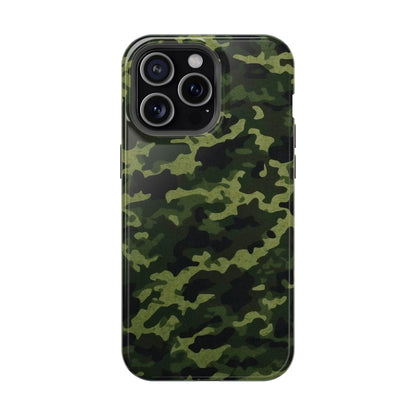 Dark Green Camouflage – MagSafe iPhone Case, Slim and Drop - Resistant - BOGO Cases