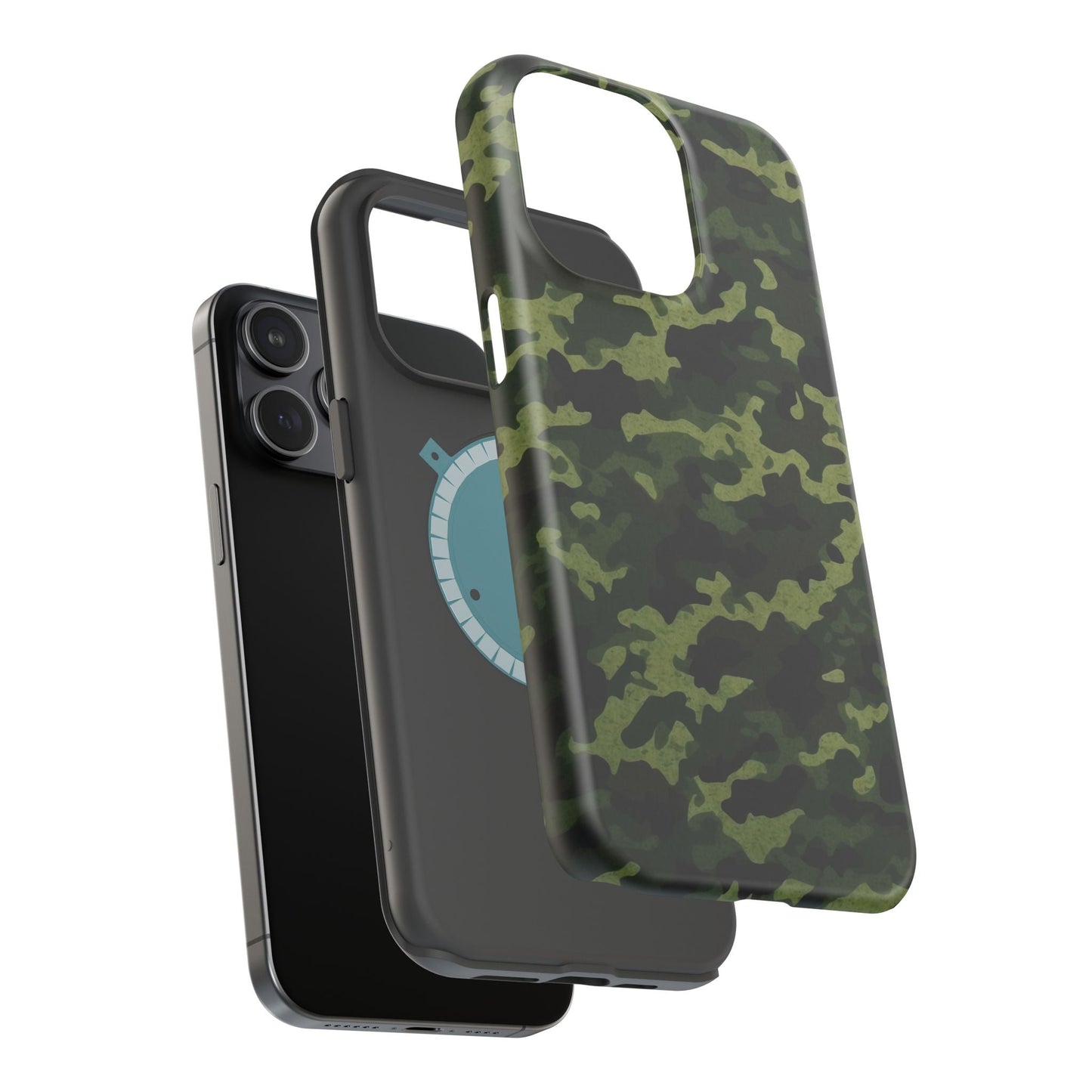 Dark Green Camouflage – MagSafe iPhone Case, Slim and Drop - Resistant - BOGO Cases