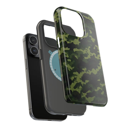 Dark Green Camouflage – MagSafe iPhone Case, Slim and Drop - Resistant - BOGO Cases