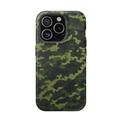 Dark Green Camouflage – MagSafe iPhone Case, Slim and Drop - Resistant - BOGO Cases