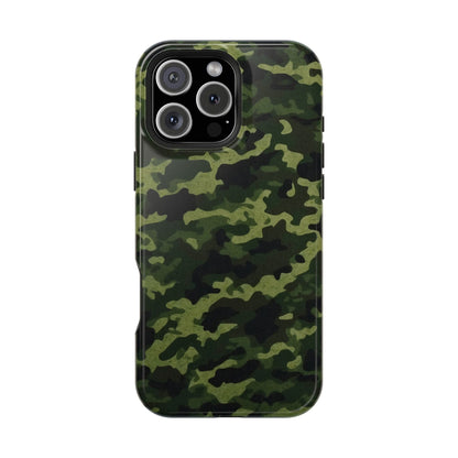 Dark Green Camouflage – MagSafe iPhone Case, Slim and Drop - Resistant - BOGO Cases