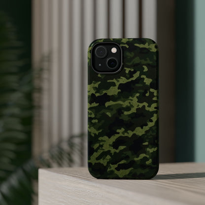 Dark Green Camouflage – MagSafe iPhone Case, Slim and Drop - Resistant - BOGO Cases