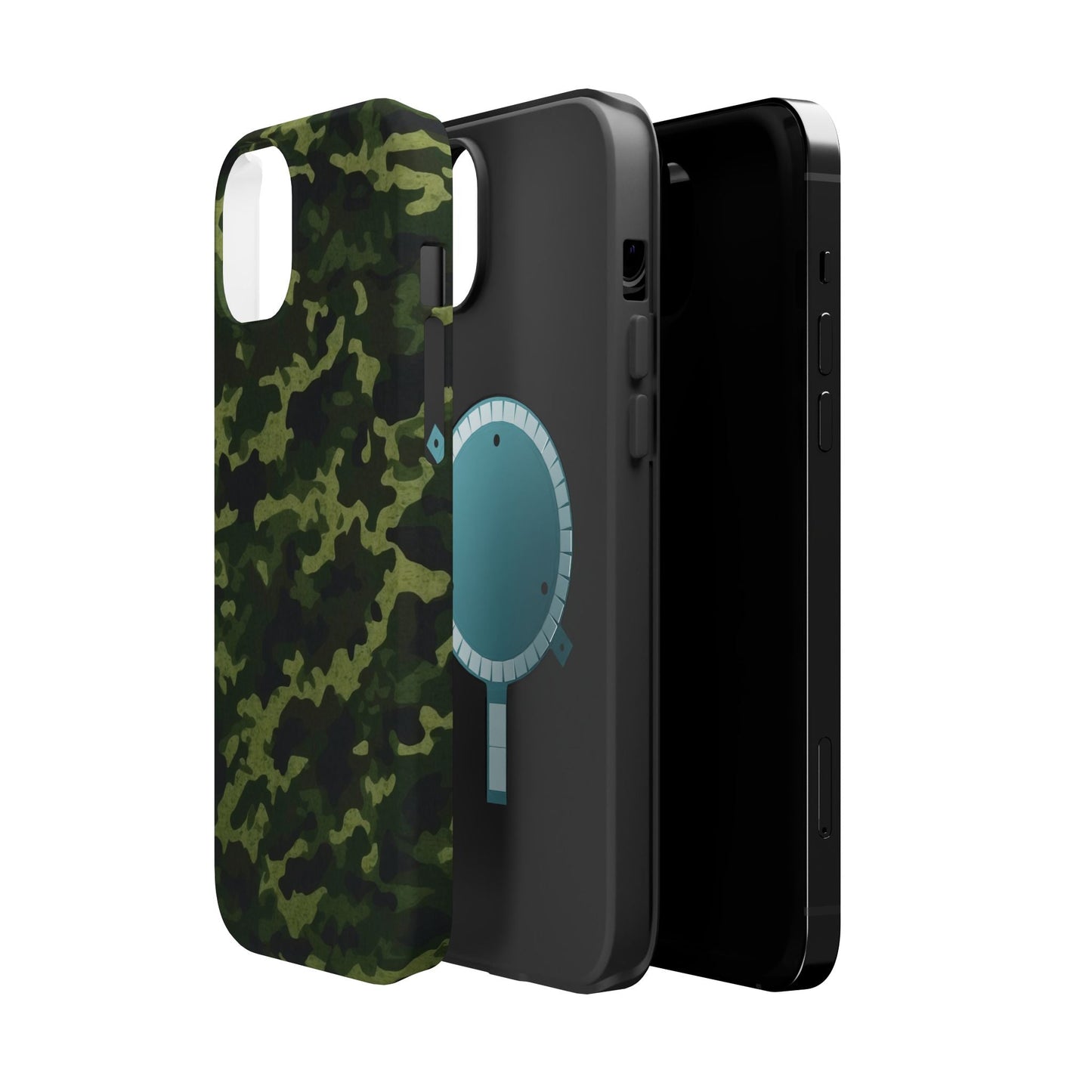 Dark Green Camouflage – MagSafe iPhone Case, Slim and Drop - Resistant - BOGO Cases