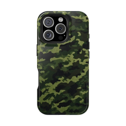 Dark Green Camouflage – MagSafe iPhone Case, Slim and Drop - Resistant - BOGO Cases