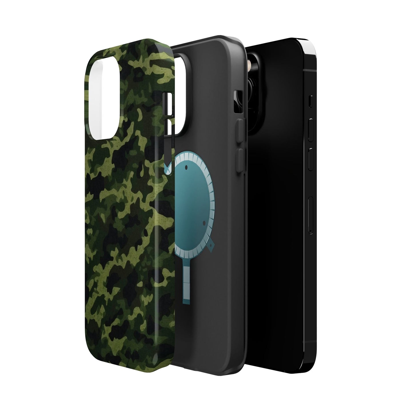 Dark Green Camouflage – MagSafe iPhone Case, Slim and Drop - Resistant - BOGO Cases