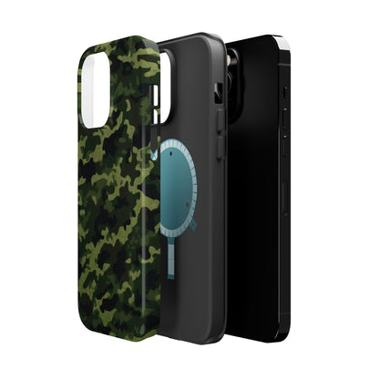 Dark Green Camouflage – MagSafe iPhone Case, Slim and Drop - Resistant - BOGO Cases