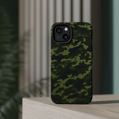 Dark Green Camouflage – MagSafe iPhone Case, Slim and Drop - Resistant - BOGO Cases