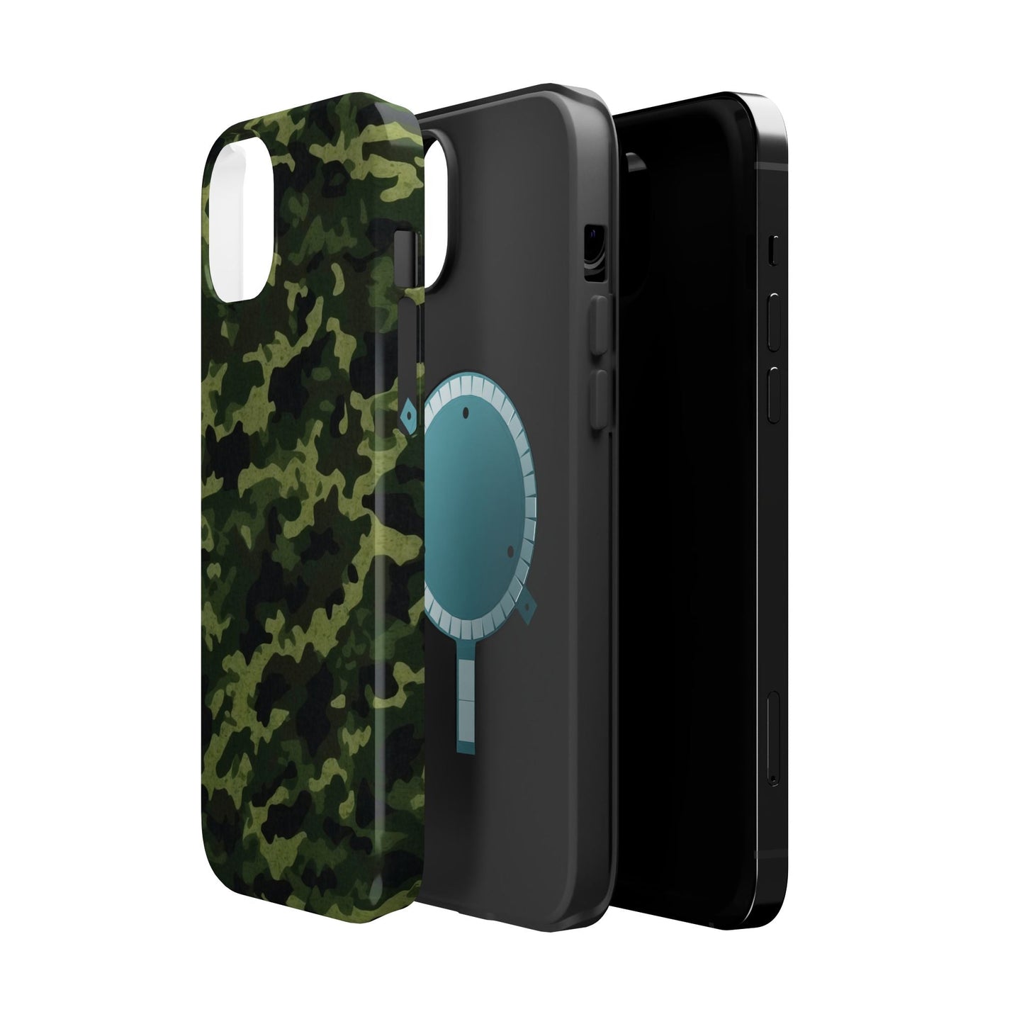 Dark Green Camouflage – MagSafe iPhone Case, Slim and Drop - Resistant - BOGO Cases