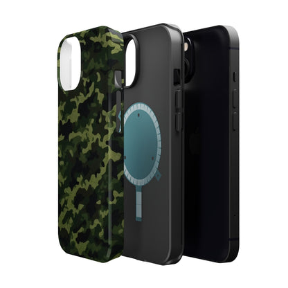 Dark Green Camouflage – MagSafe iPhone Case, Slim and Drop - Resistant - BOGO Cases
