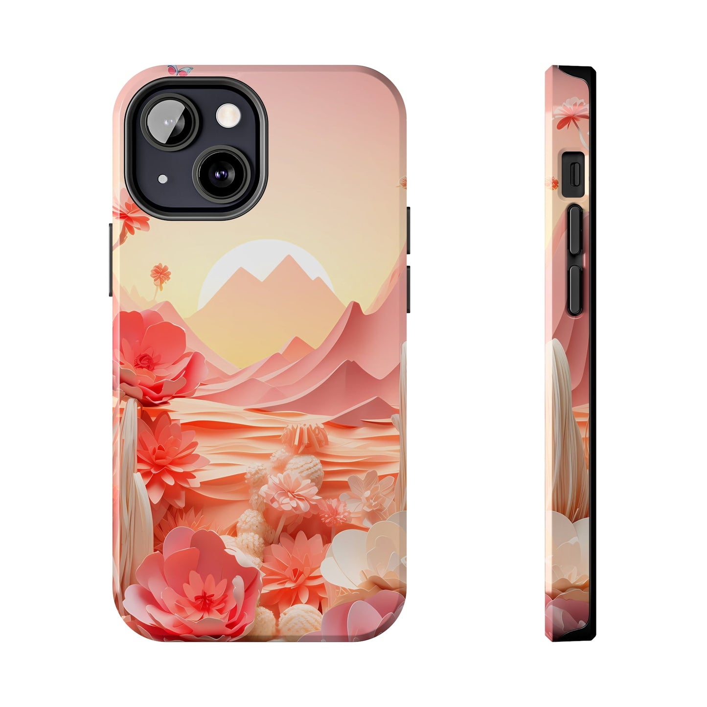 Desert Mirage Meets Urban Swag: Rustic Boho Cactus & Sand Dunes iPhone Case - A Nature-Lover's Dream, A Phone's Armor That'sTough As Nails! - BOGO Cases