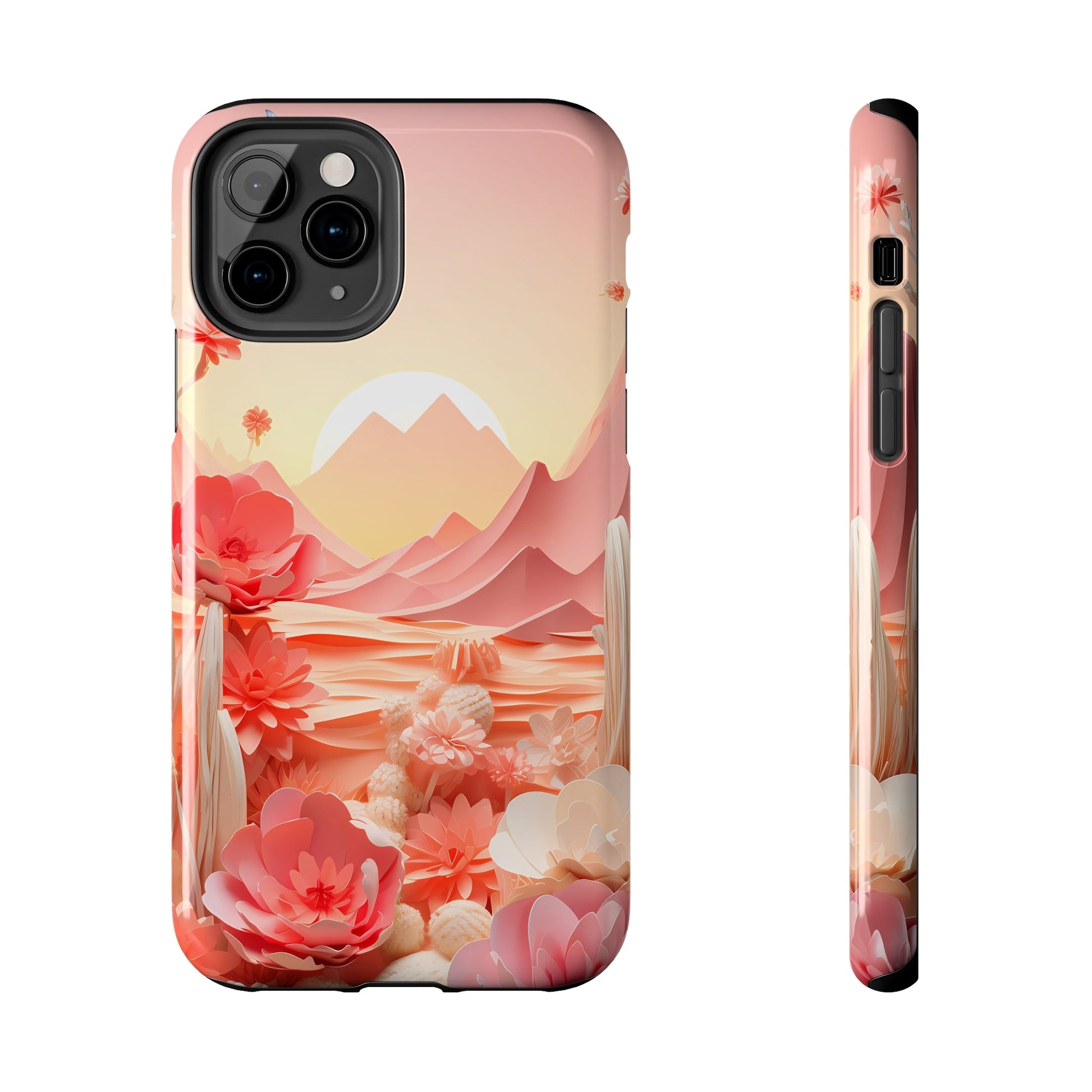 Desert Mirage Meets Urban Swag: Rustic Boho Cactus & Sand Dunes iPhone Case - A Nature-Lover's Dream, A Phone's Armor That'sTough As Nails! - BOGO Cases