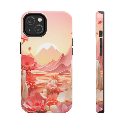 Desert Mirage Meets Urban Swag: Rustic Boho Cactus & Sand Dunes iPhone Case - A Nature-Lover's Dream, A Phone's Armor That'sTough As Nails! - BOGO Cases