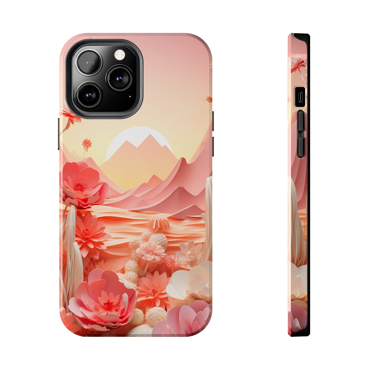 Desert Mirage Meets Urban Swag: Rustic Boho Cactus & Sand Dunes iPhone Case - A Nature-Lover's Dream, A Phone's Armor That'sTough As Nails! - BOGO Cases