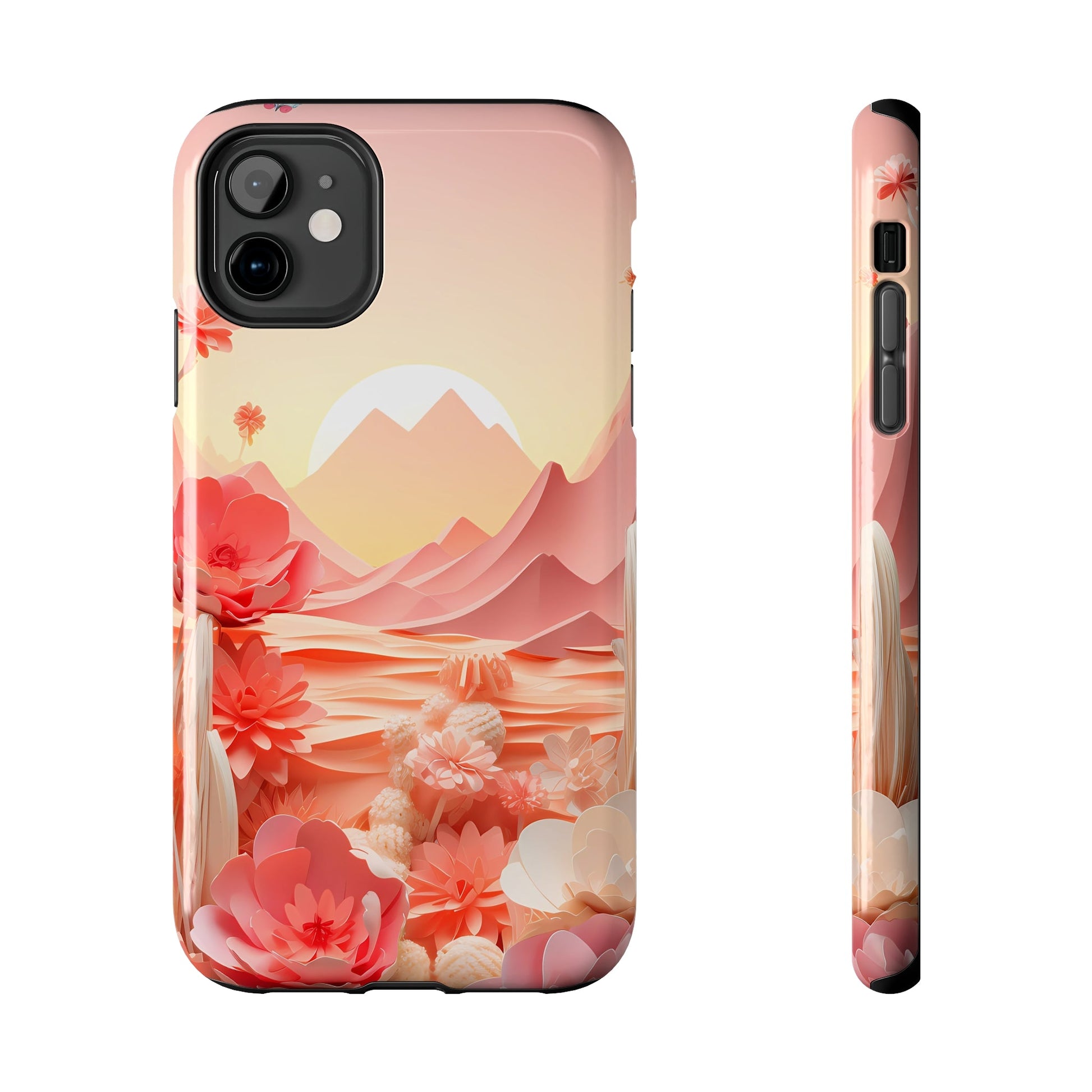 Desert Mirage Meets Urban Swag: Rustic Boho Cactus & Sand Dunes iPhone Case - A Nature-Lover's Dream, A Phone's Armor That'sTough As Nails! - BOGO Cases