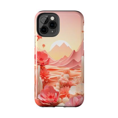 Desert Mirage Meets Urban Swag: Rustic Boho Cactus & Sand Dunes iPhone Case - A Nature-Lover's Dream, A Phone's Armor That'sTough As Nails! - BOGO Cases