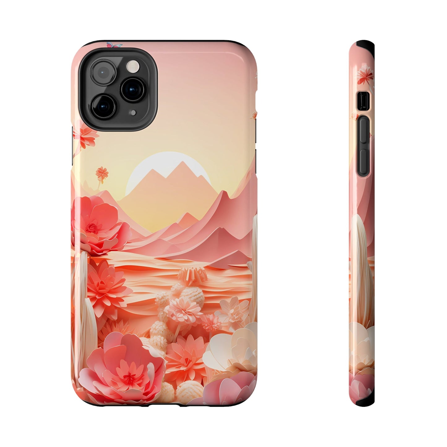 Desert Mirage Meets Urban Swag: Rustic Boho Cactus & Sand Dunes iPhone Case - A Nature-Lover's Dream, A Phone's Armor That'sTough As Nails! - BOGO Cases