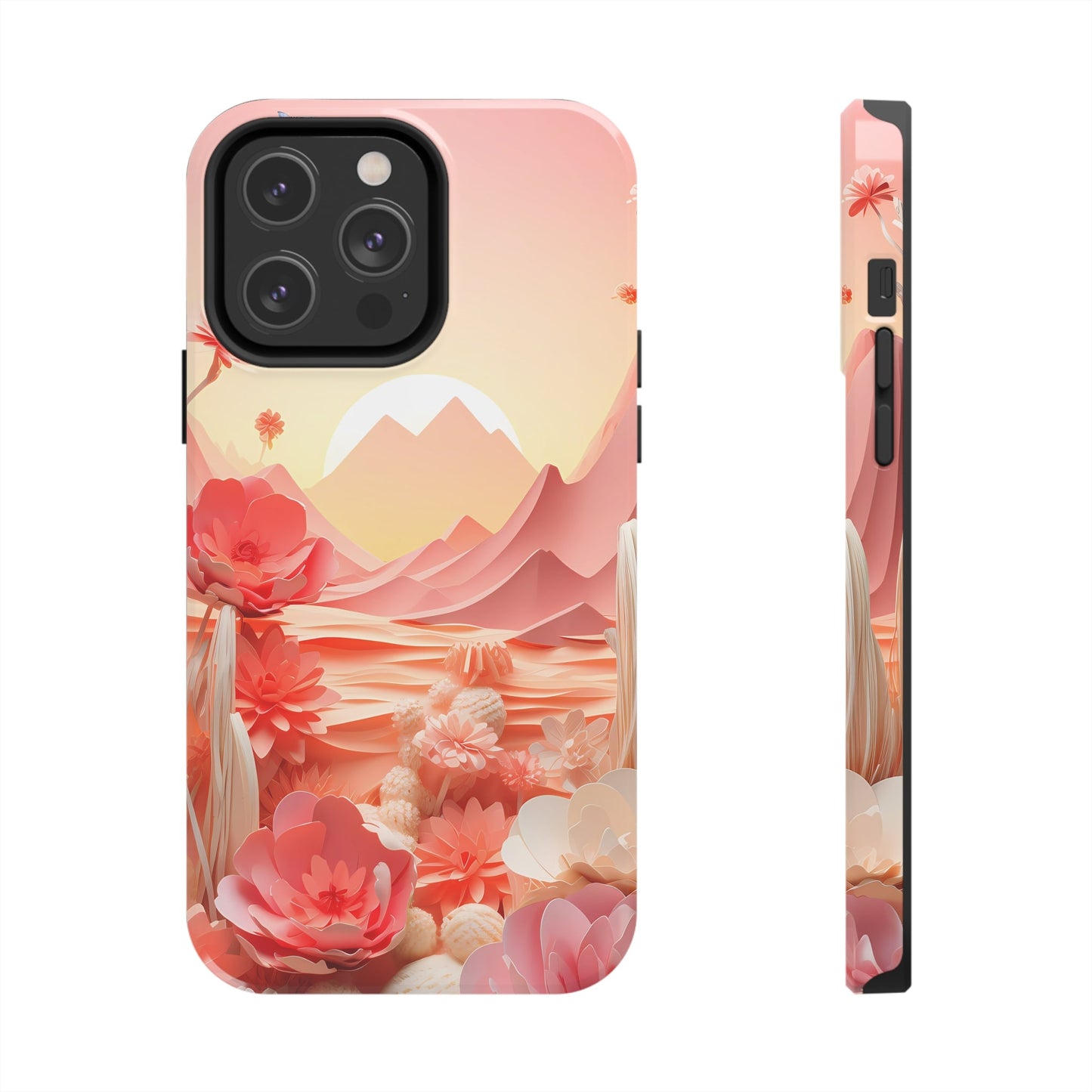 Desert Mirage Meets Urban Swag: Rustic Boho Cactus & Sand Dunes iPhone Case - A Nature-Lover's Dream, A Phone's Armor That'sTough As Nails! - BOGO Cases