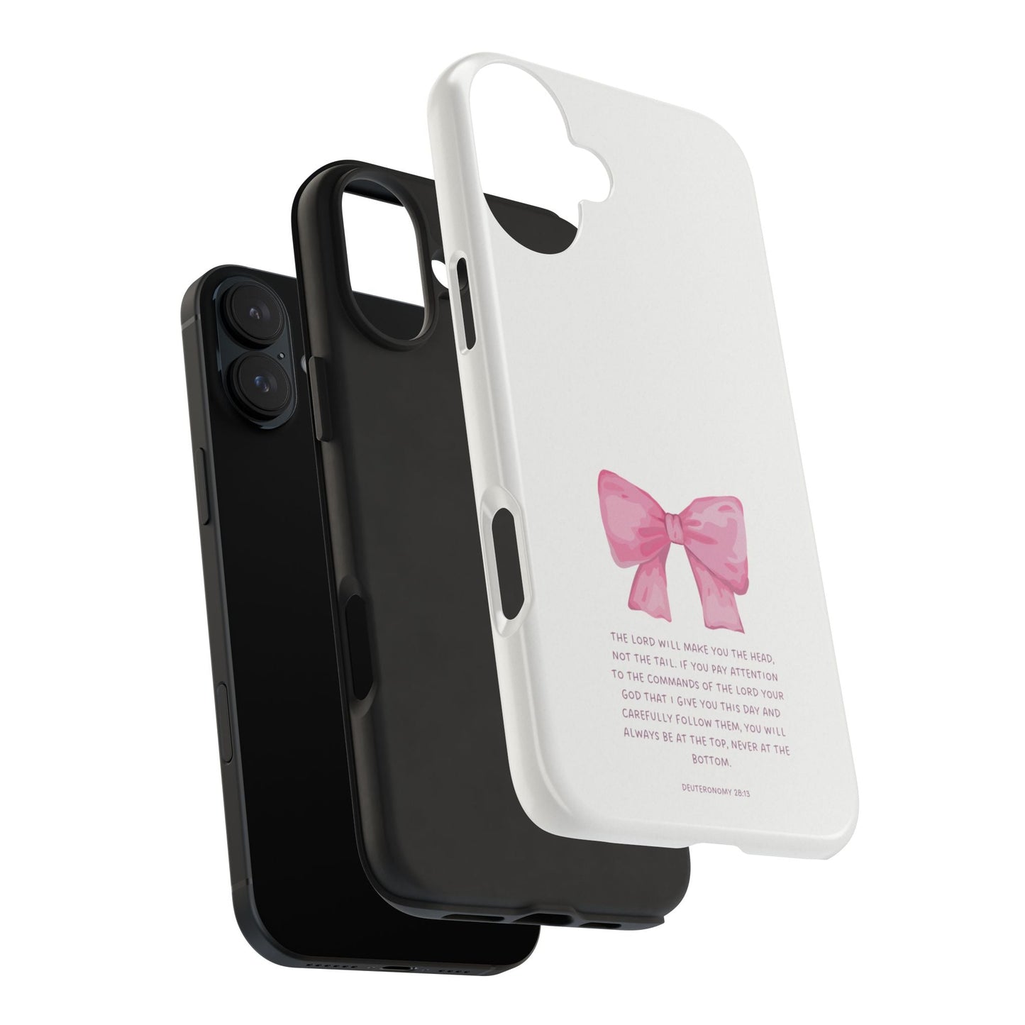 Deuteronomy 28:13 Pink Bow - iPhone Series Case - BOGO Cases