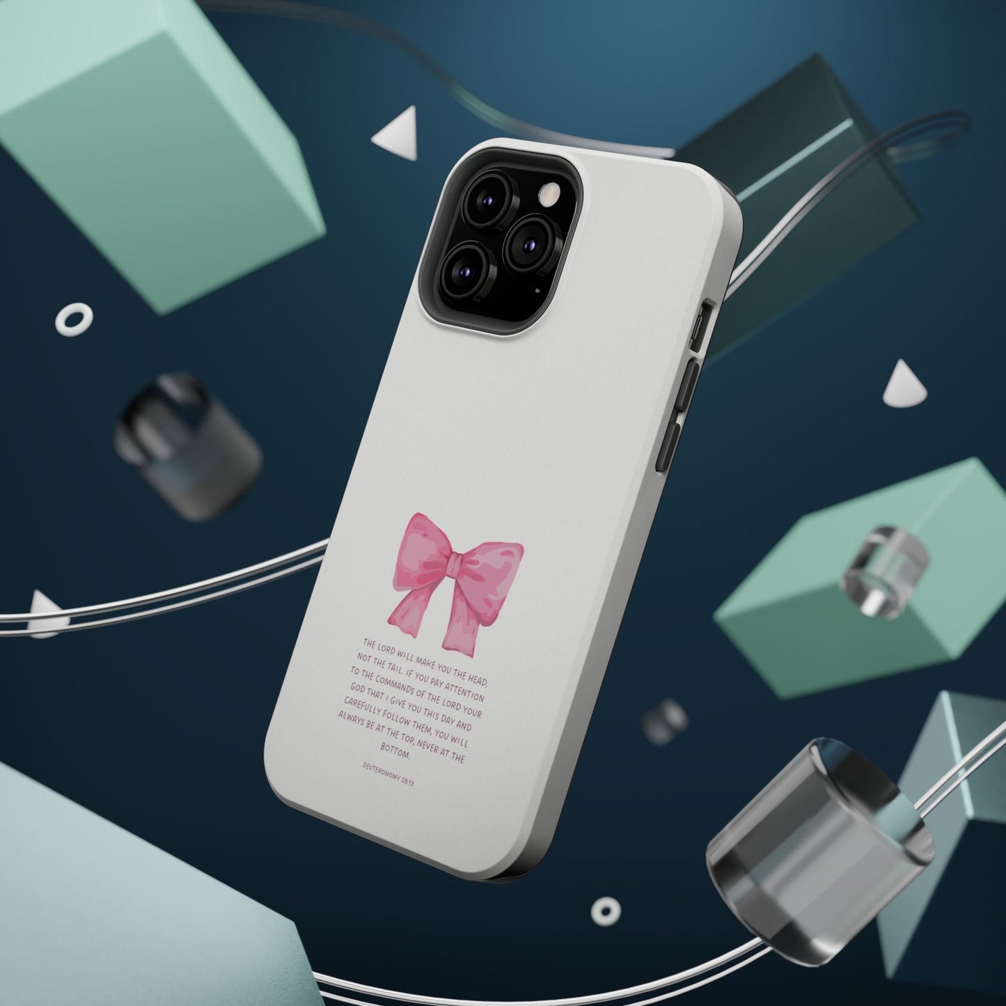 Deuteronomy 28:13 Pink Bow - MagSafe iPhone Case - BOGO Cases