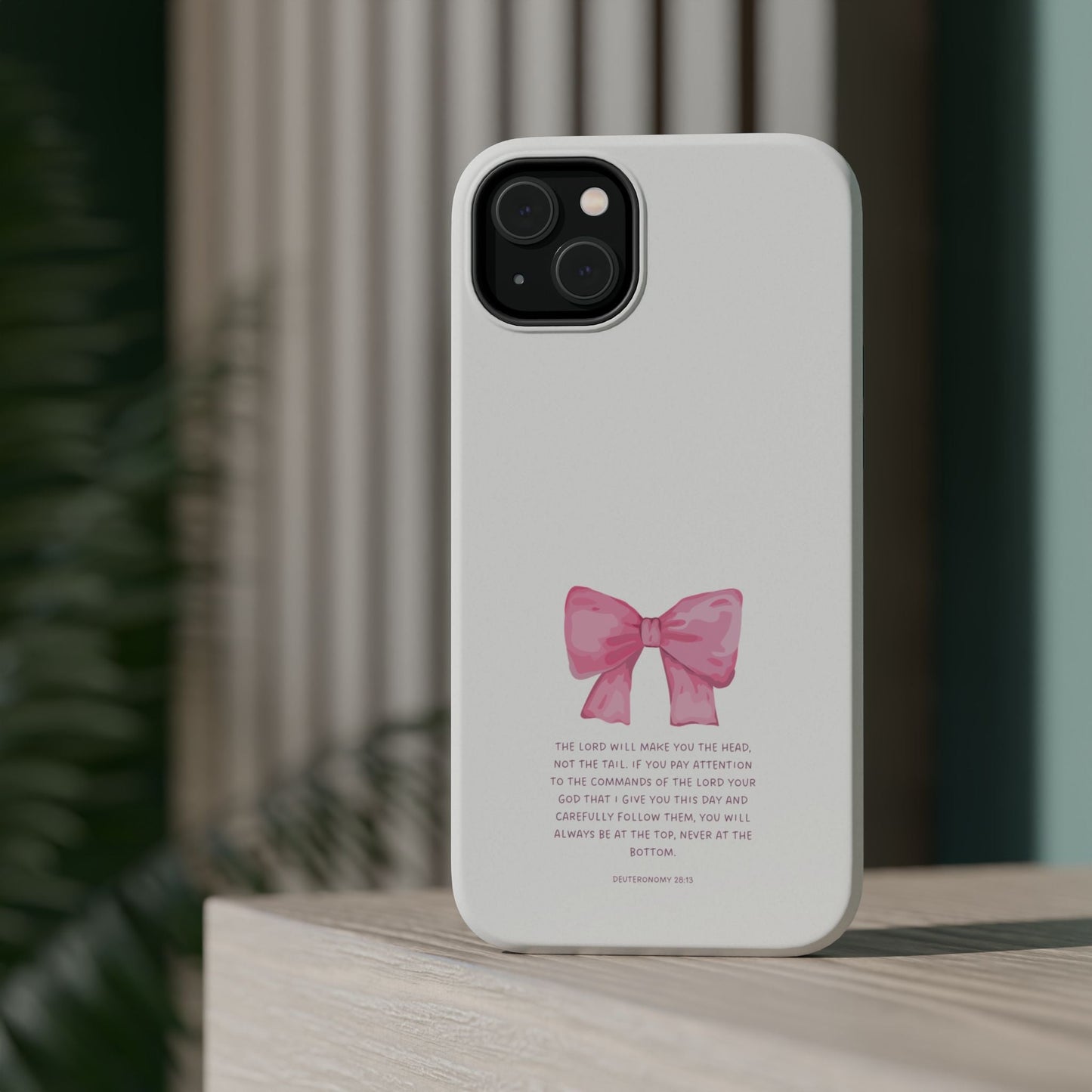 Deuteronomy 28:13 Pink Bow - MagSafe iPhone Case - BOGO Cases