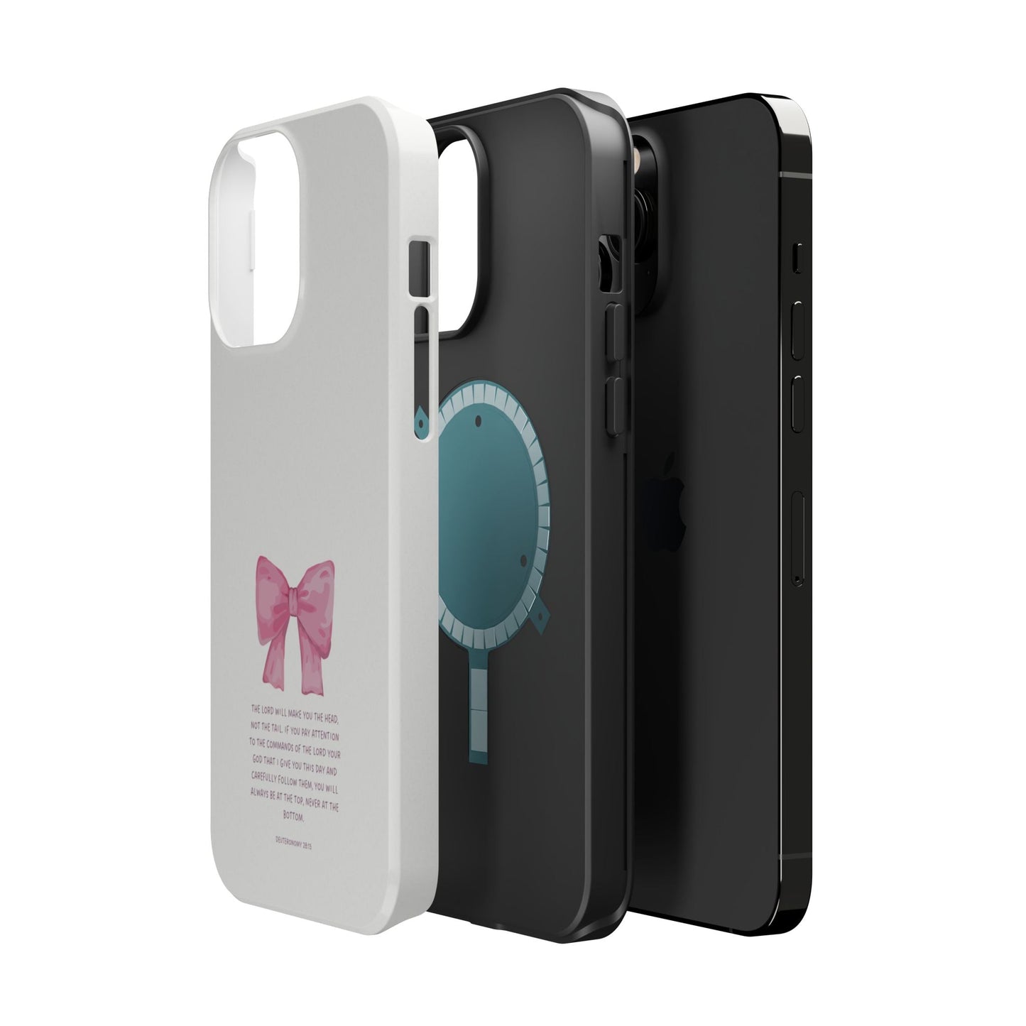 Deuteronomy 28:13 Pink Bow - MagSafe iPhone Case - BOGO Cases
