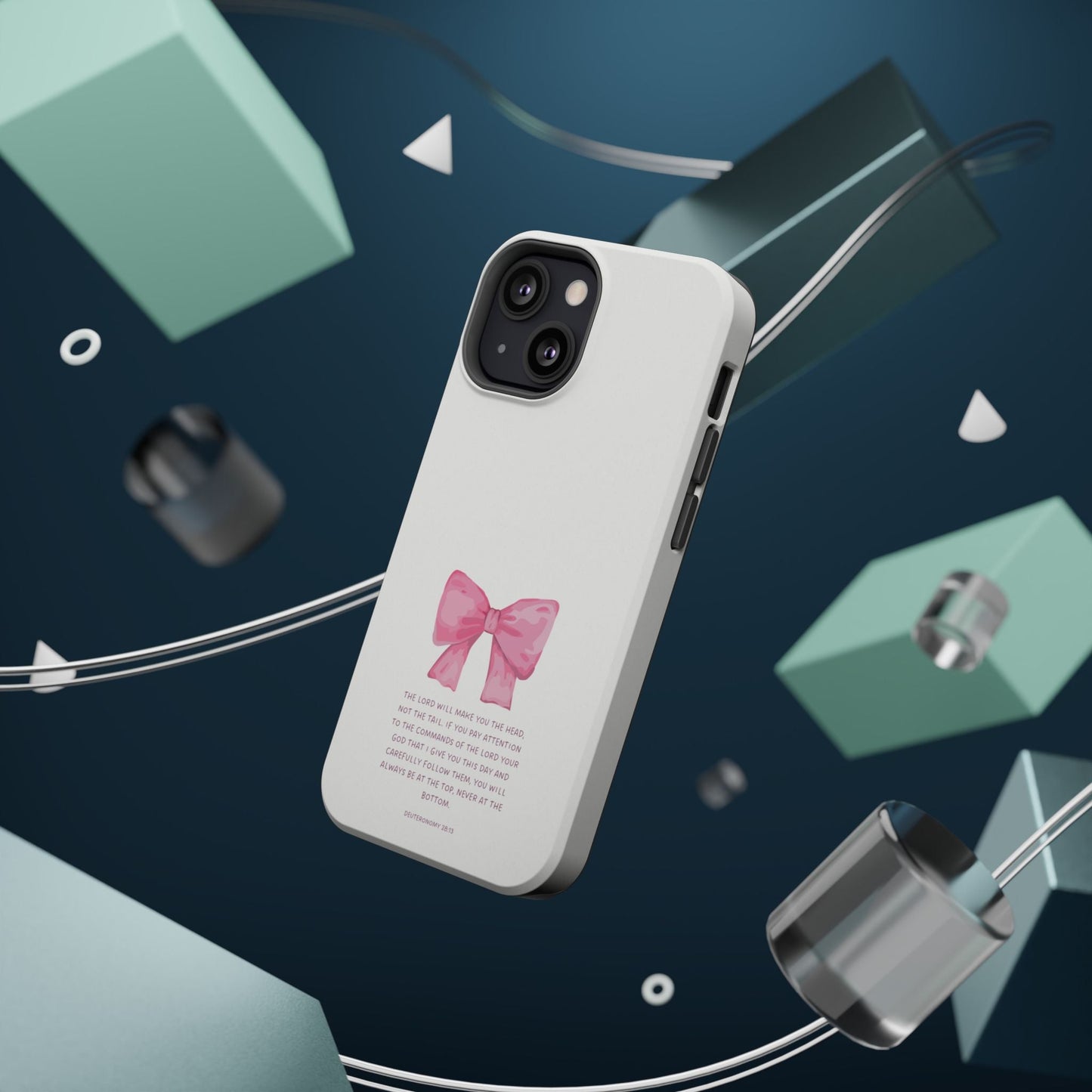 Deuteronomy 28:13 Pink Bow - MagSafe iPhone Case - BOGO Cases