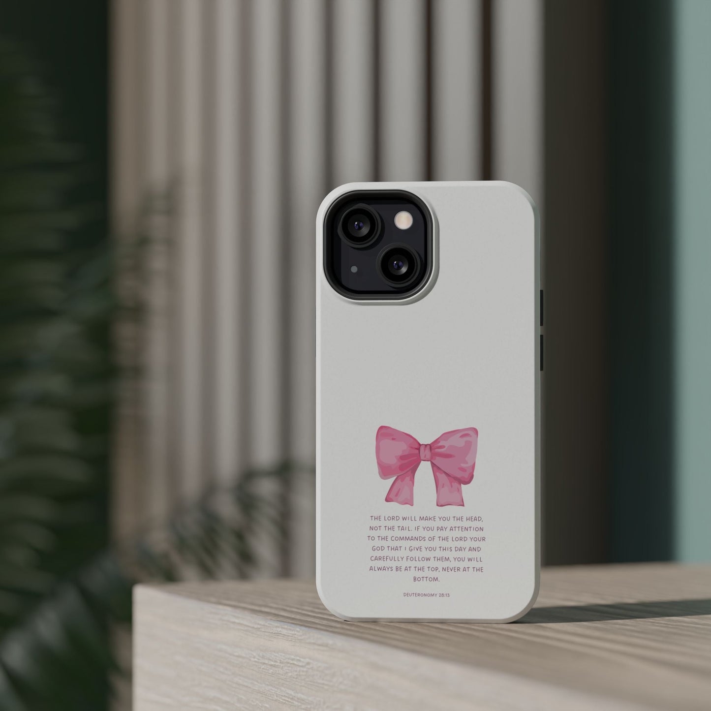 Deuteronomy 28:13 Pink Bow - MagSafe iPhone Case - BOGO Cases