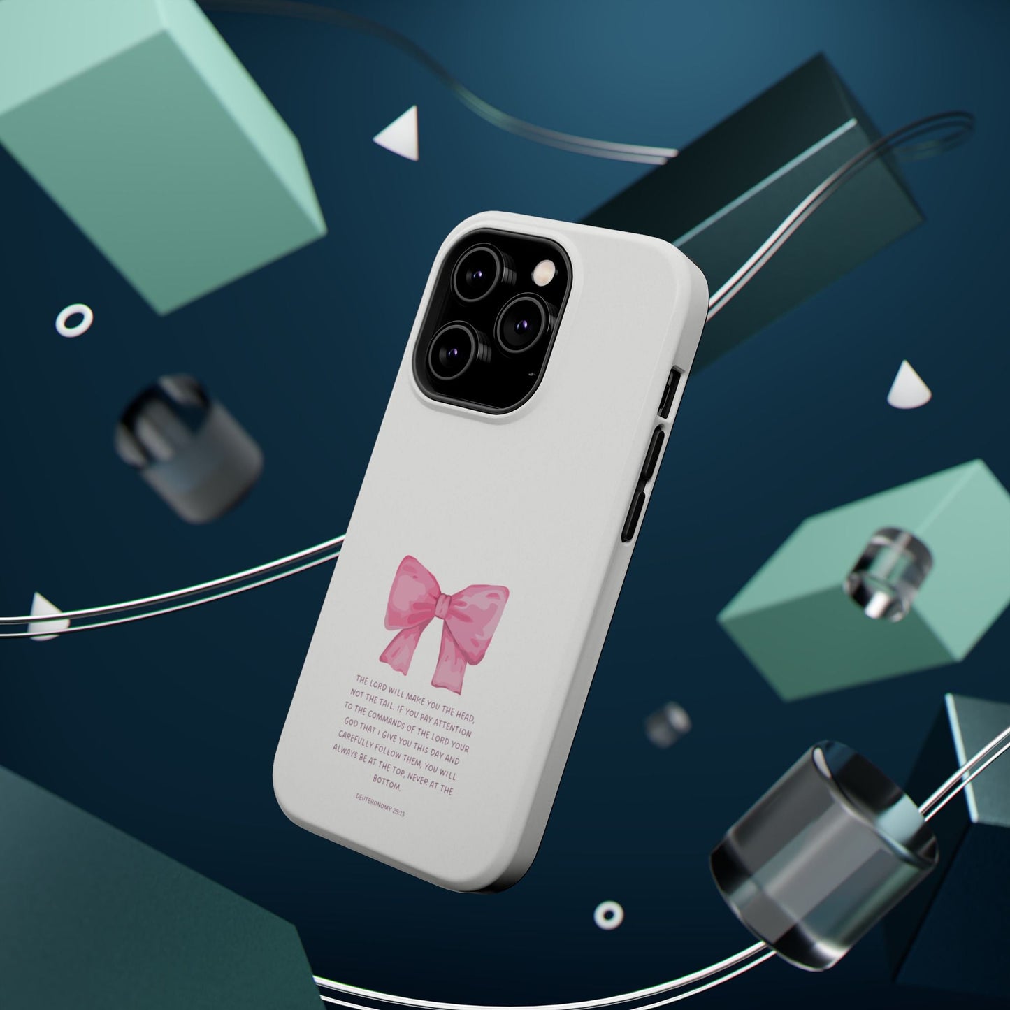 Deuteronomy 28:13 Pink Bow - MagSafe iPhone Case - BOGO Cases