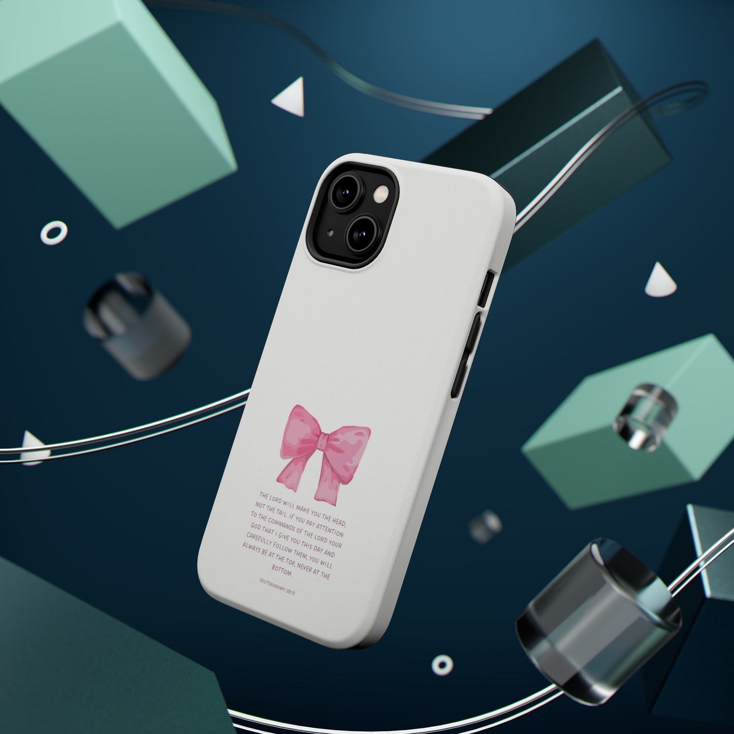 Deuteronomy 28:13 Pink Bow - MagSafe iPhone Case - BOGO Cases