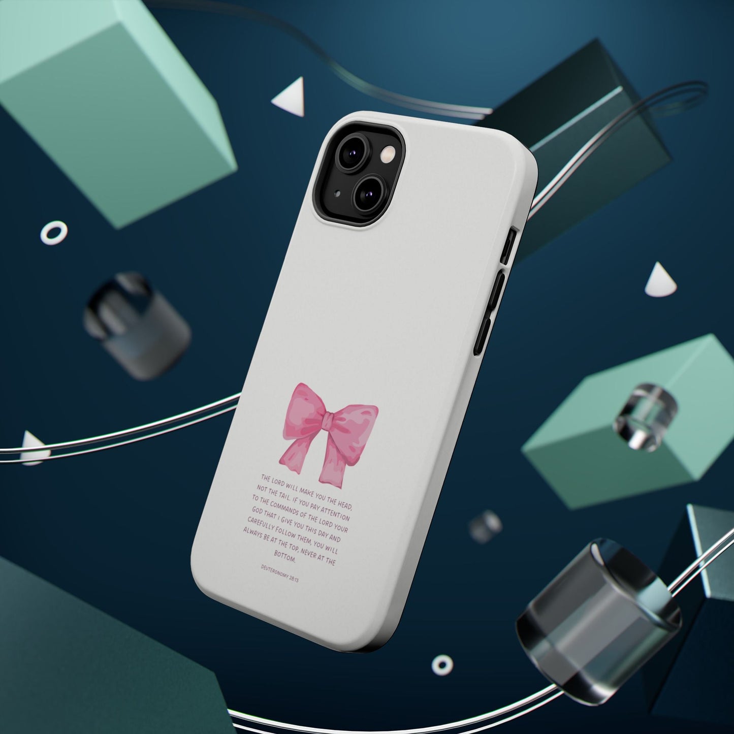 Deuteronomy 28:13 Pink Bow - MagSafe iPhone Case - BOGO Cases